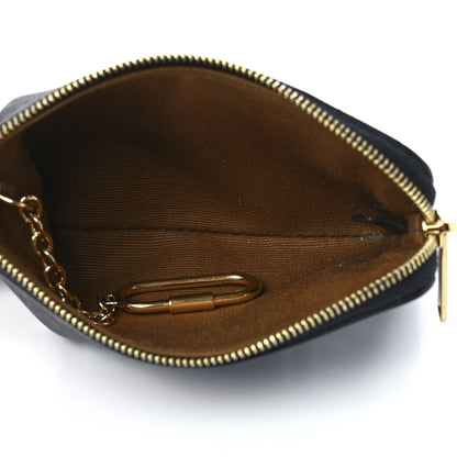Celine Triomphe Canvas Logo Coin and Card Pouch With Hook Black 4 of 10