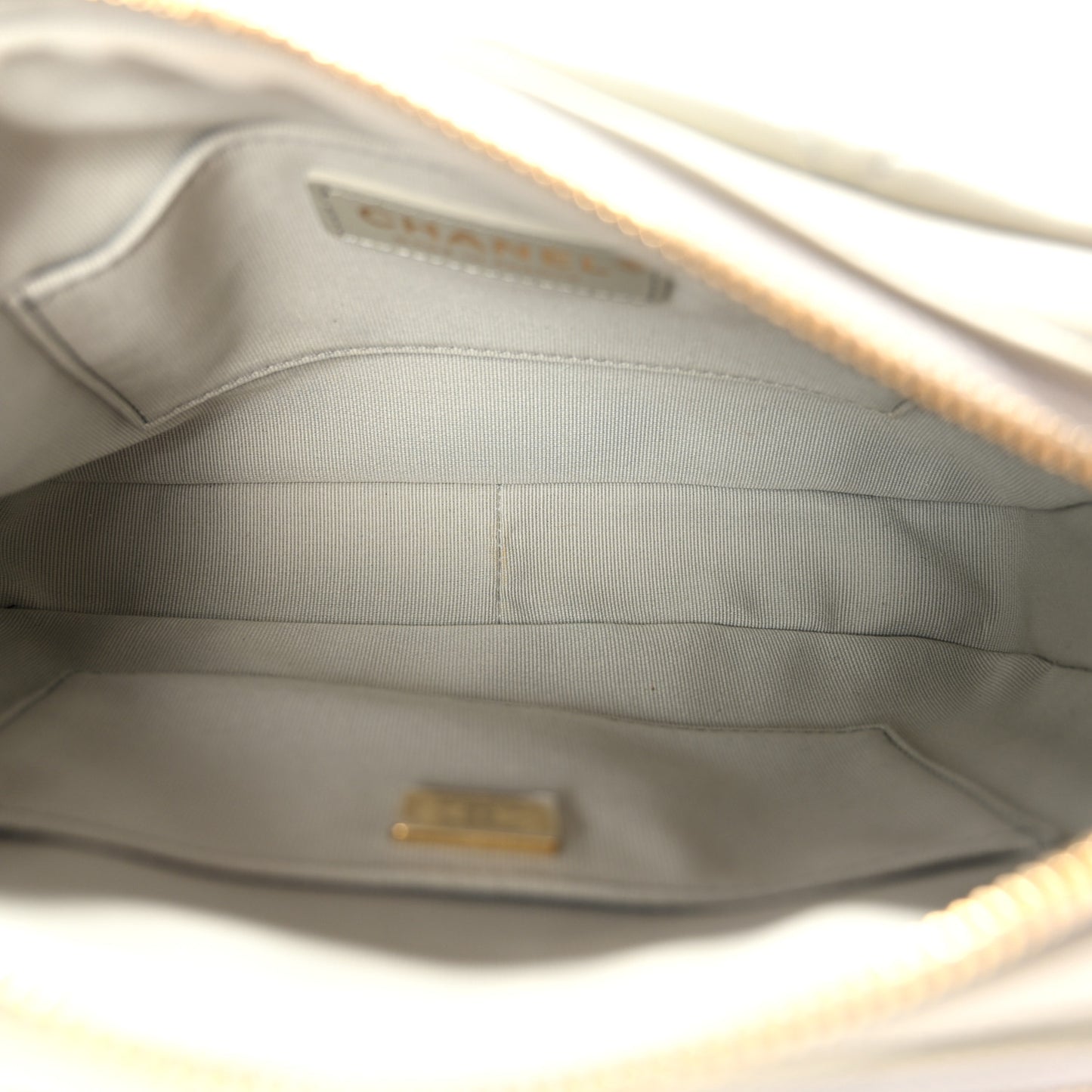 Calfskin Quilted Small Camera Case Grey