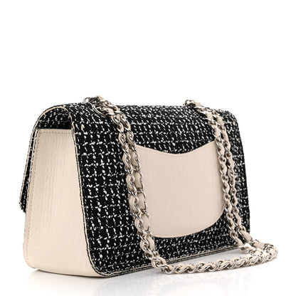 Chanel Tweed Medium Single Flap Black White 2 of 7