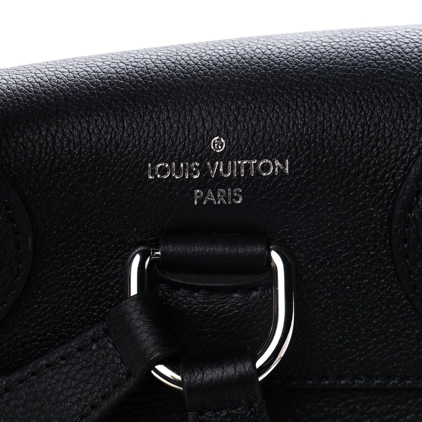 Calfskin Lockme Backpack Black