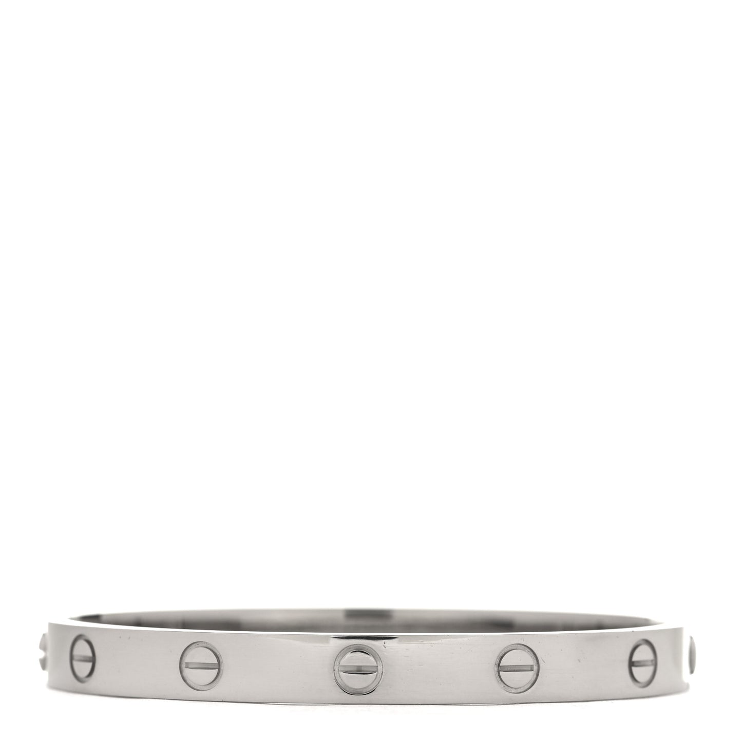 18K White Gold LOVE Bracelet 17