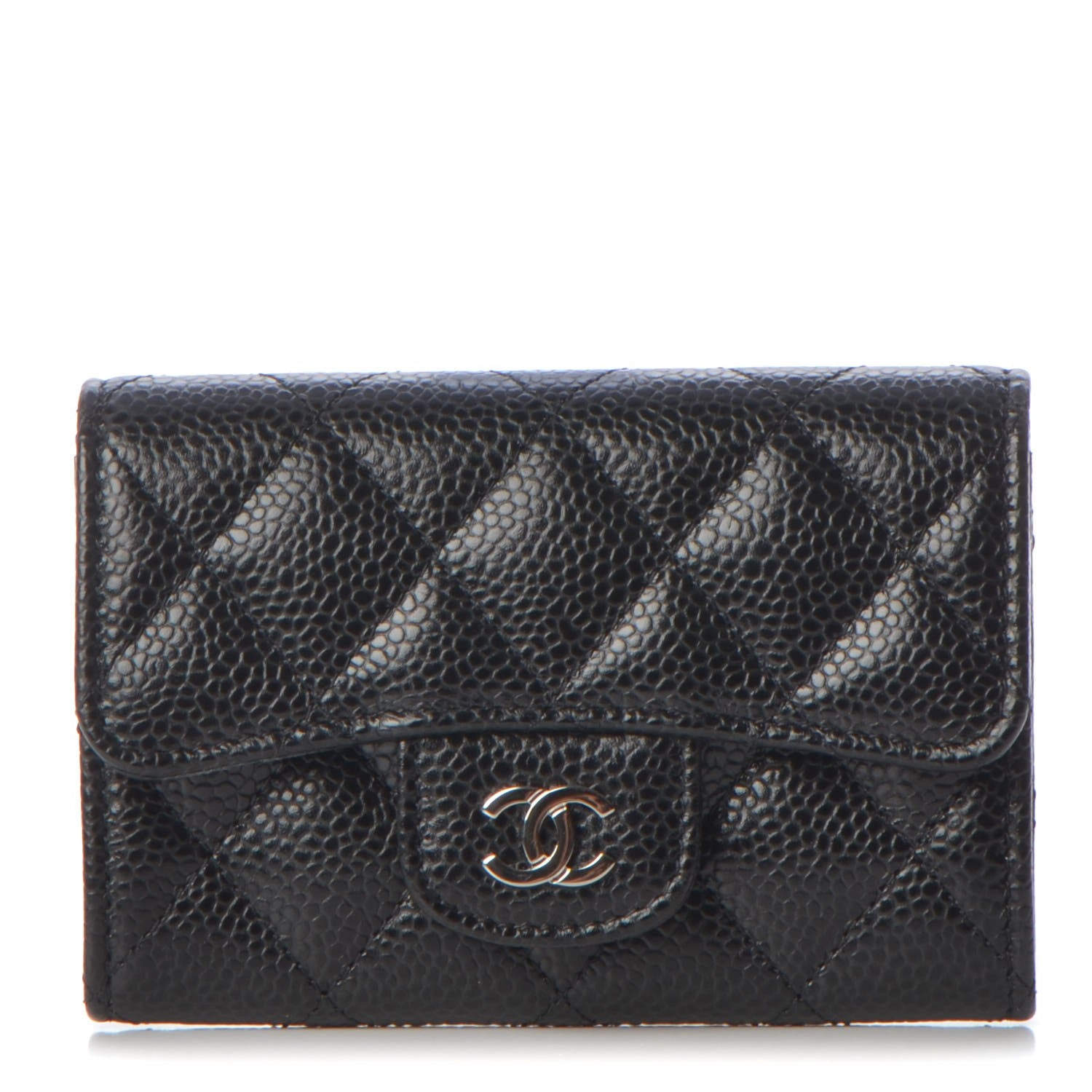 Chanel Caviar Quilted Flap Card Holder Black 1 of 9