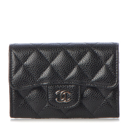 Chanel Caviar Quilted Flap Card Holder Black 1 of 9