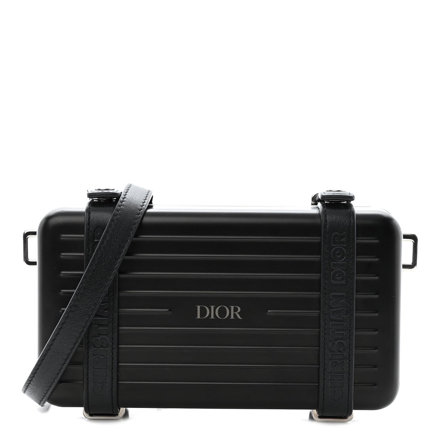 X RIMOWA Aluminum Personal Clutch On Strap Black
