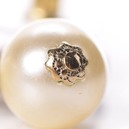 Chanel Crystal Pearl CC Drop Earrings Gold 6 of 6