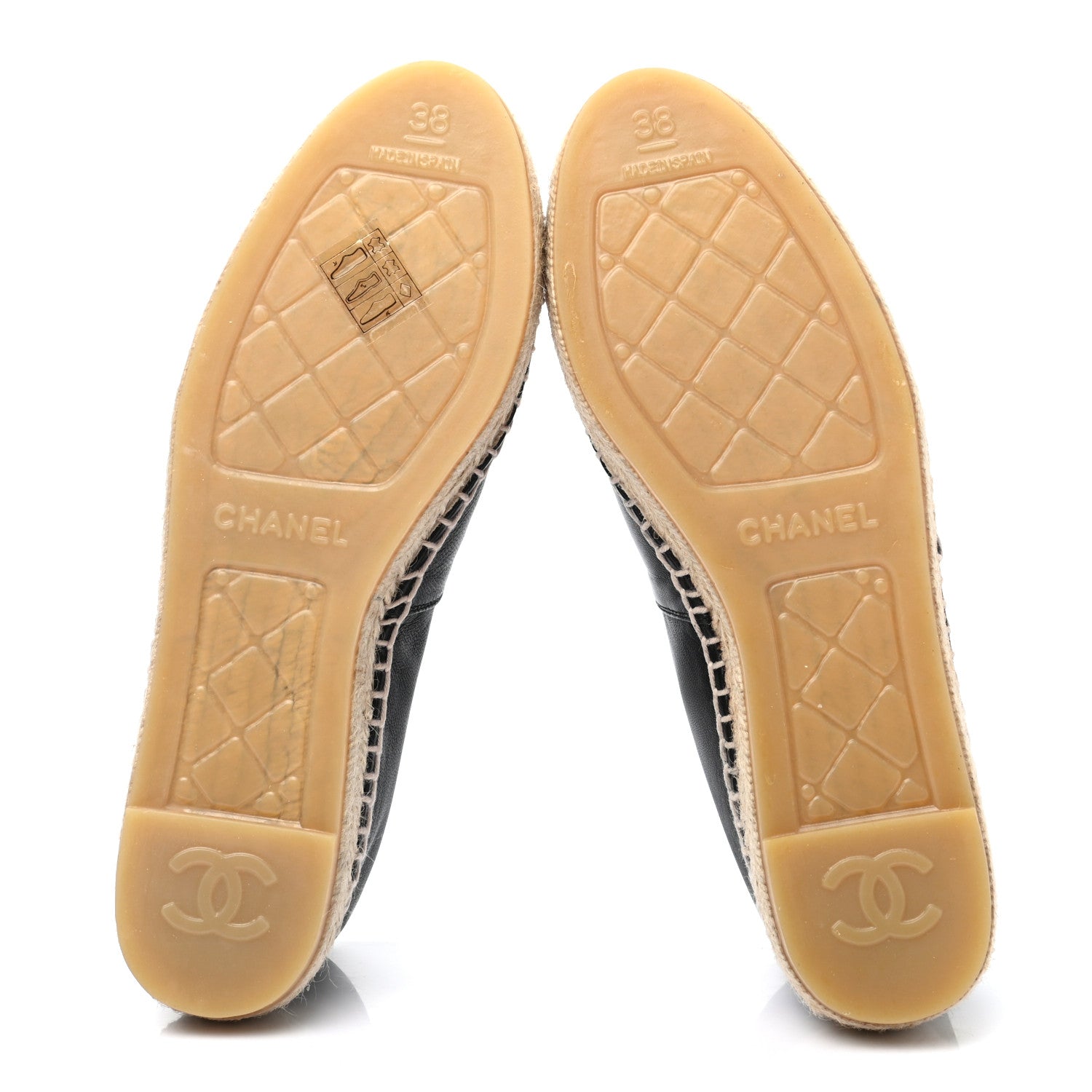 Chanel Lambskin CC Espadrilles 38 Black 5 of 9