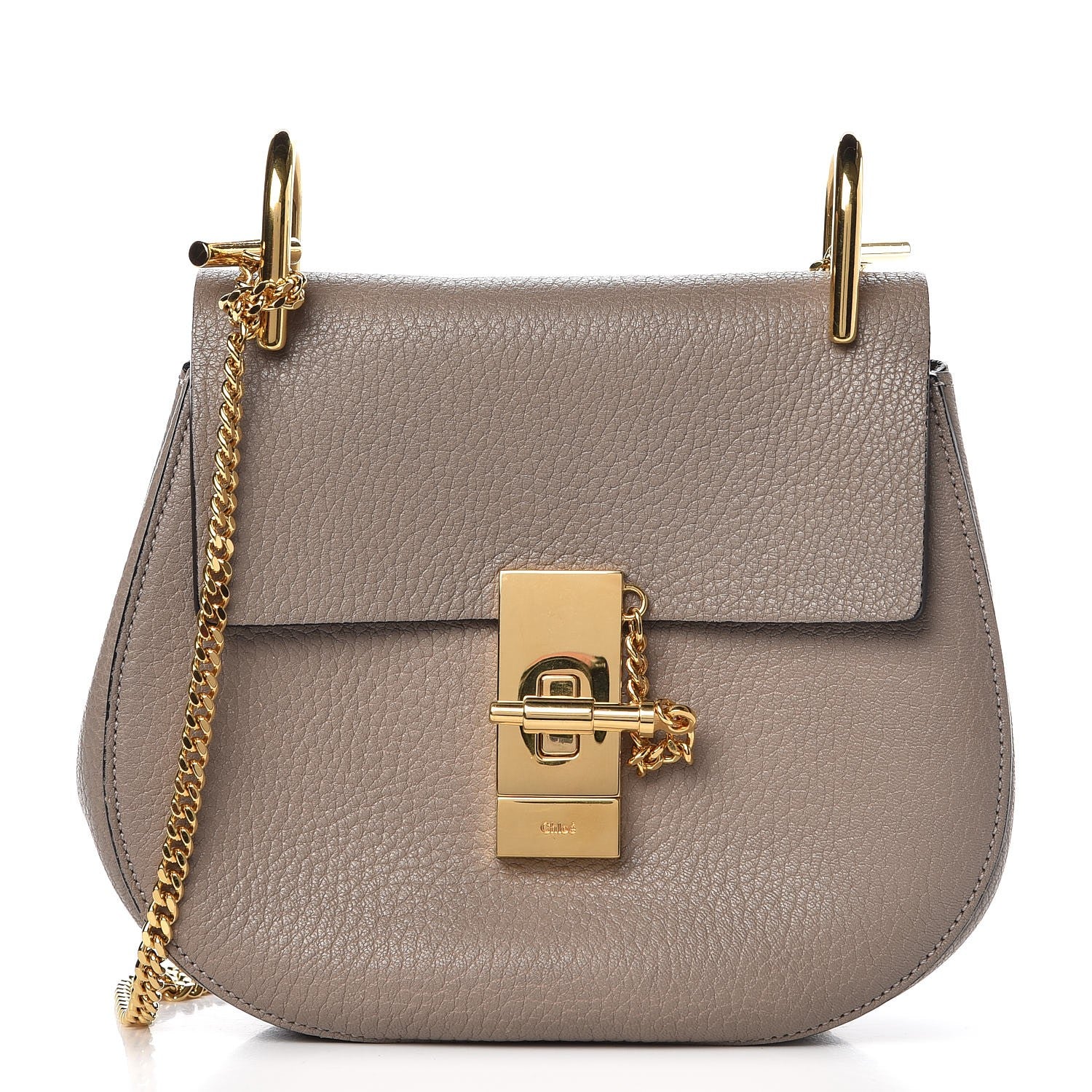 Chloe Grained Lambskin Mini Drew Shoulder Bag Motty Grey 1 of 7