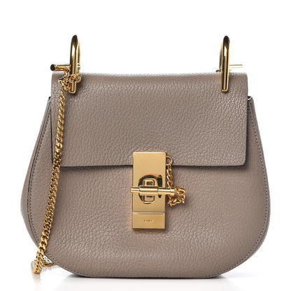 Chloe Grained Lambskin Mini Drew Shoulder Bag Motty Grey 1 of 7