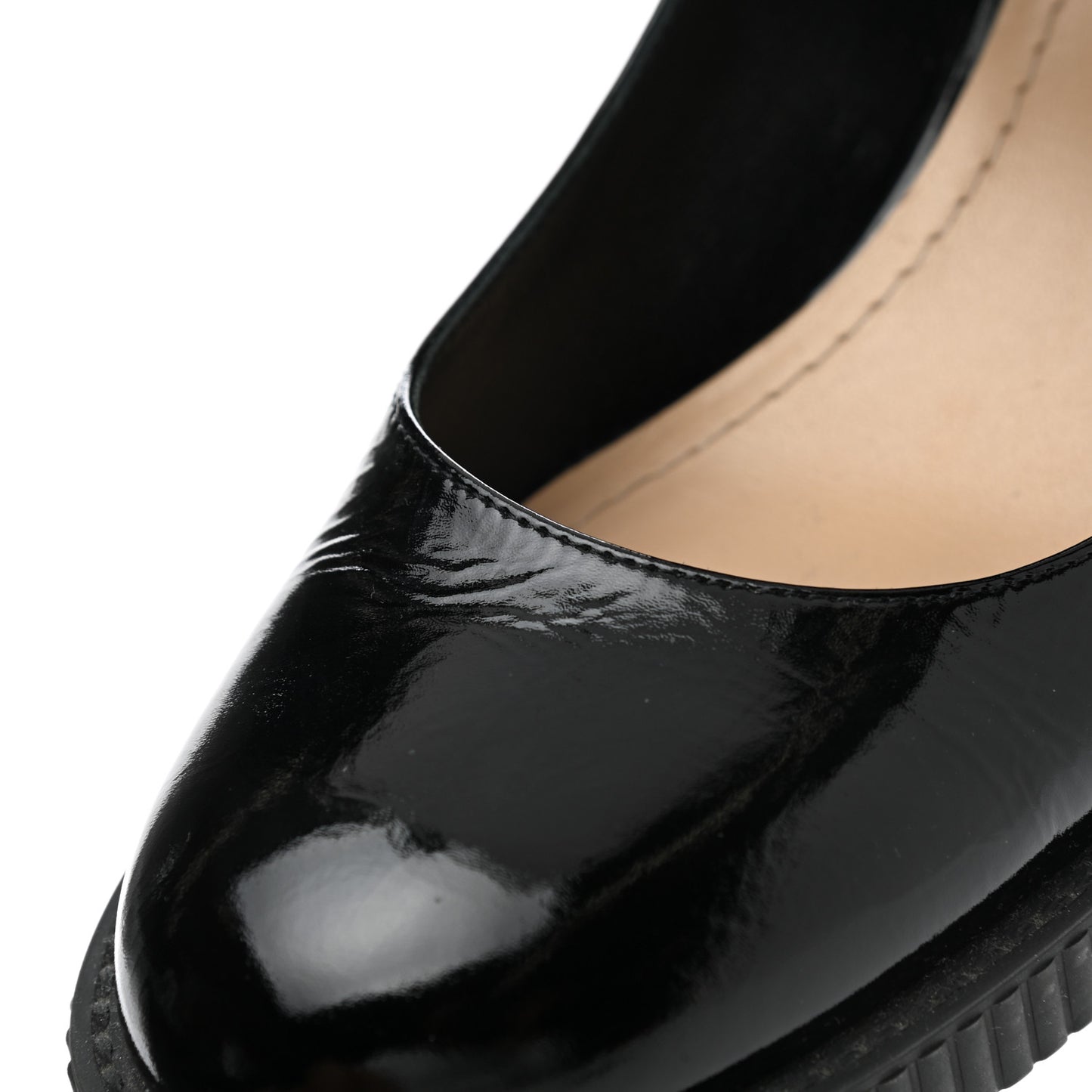 Crinkled Calfskin D-Doll 55mm Pumps 37.5 Black