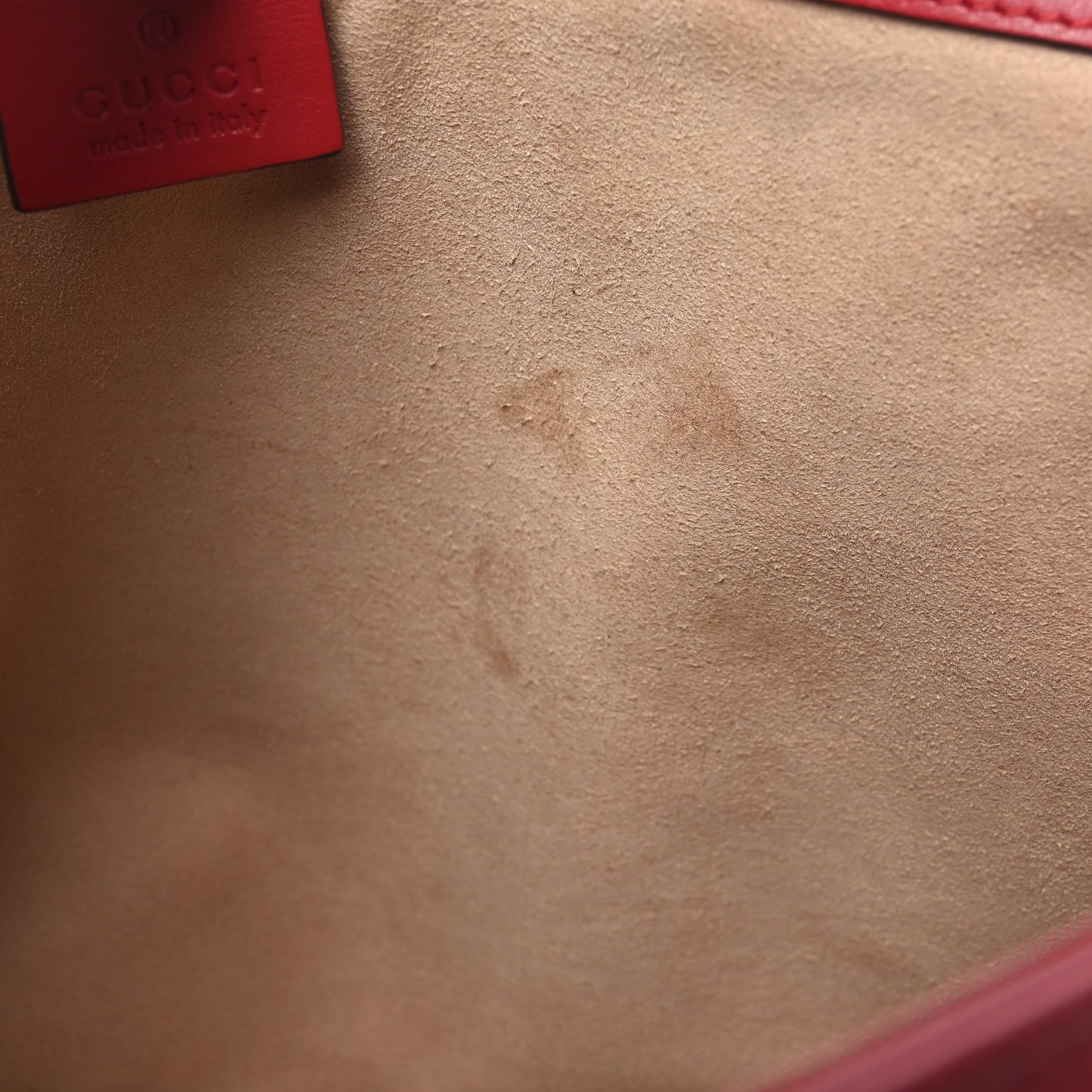 Calfskin Matelasse Large GG Marmont Shoulder Bag Hibiscus Red