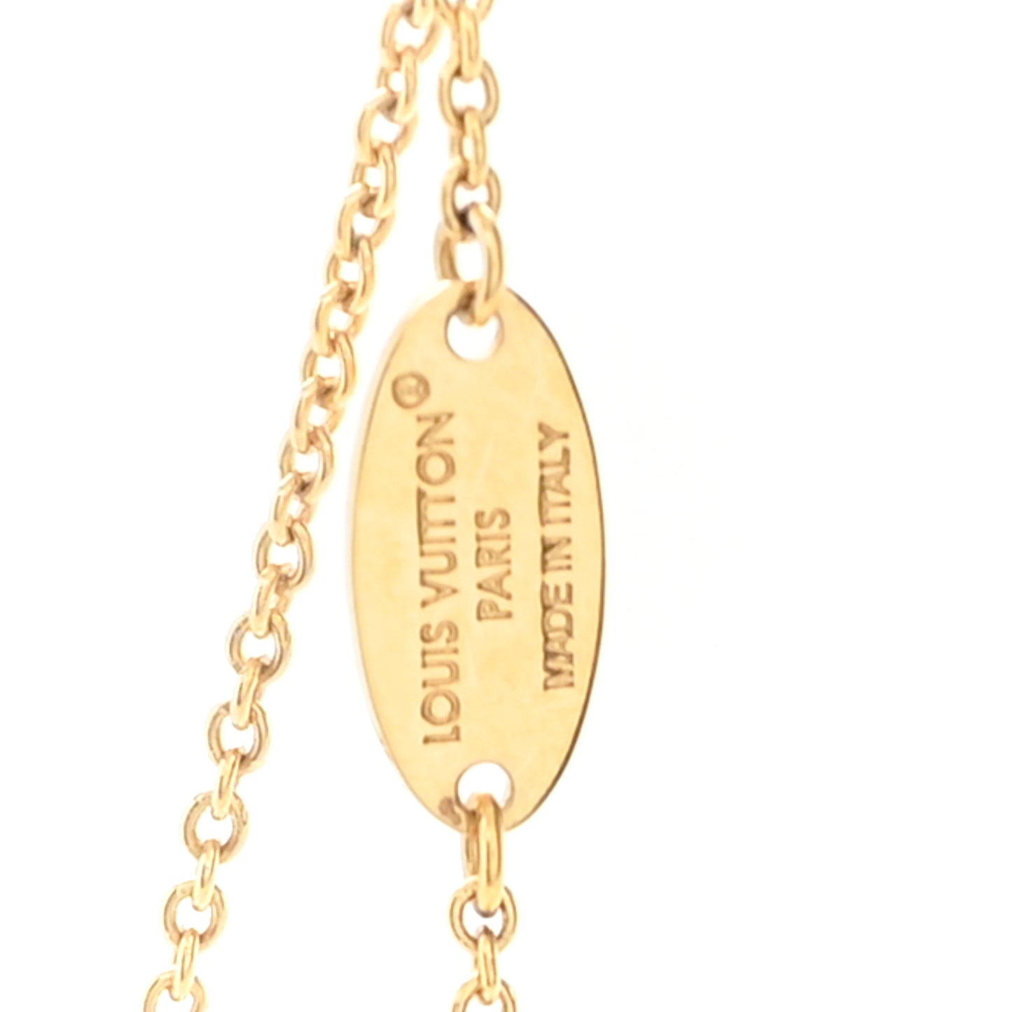 Enamel LV Iconic Necklace Gold Pink