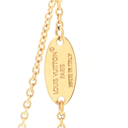 Louis Vuitton Enamel LV Iconic Necklace Gold Pink 4 of 6