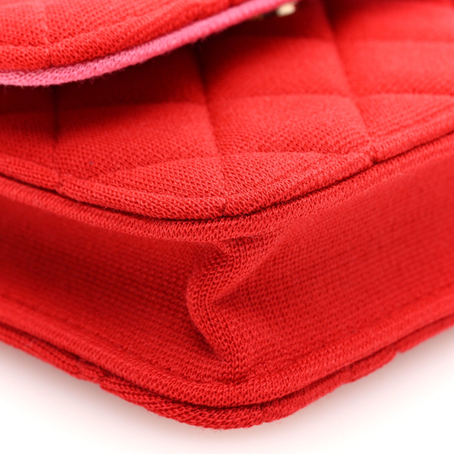 Chanel Jersey Quilted Micro Mini Flap Red 10 of 11
