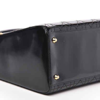 Christian Dior Patent Cannage Medium Lady Dior Black 9 of 13