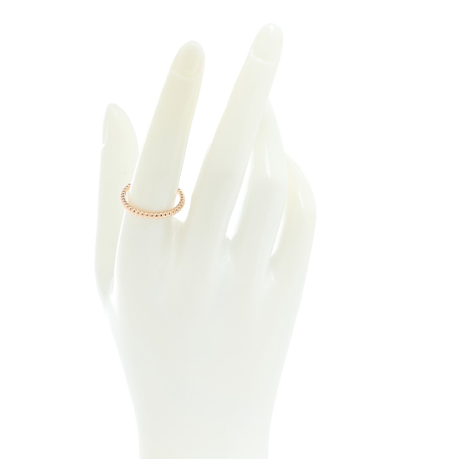 Van Cleef & Arpels 18K Rose Gold Small Perlee Ring 58 8.25 2 of 5