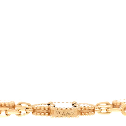 Van Cleef & Arpels 18K Yellow Gold Black Onyx 5 Motifs Vintage Alhambra Bracelet 4 of 4