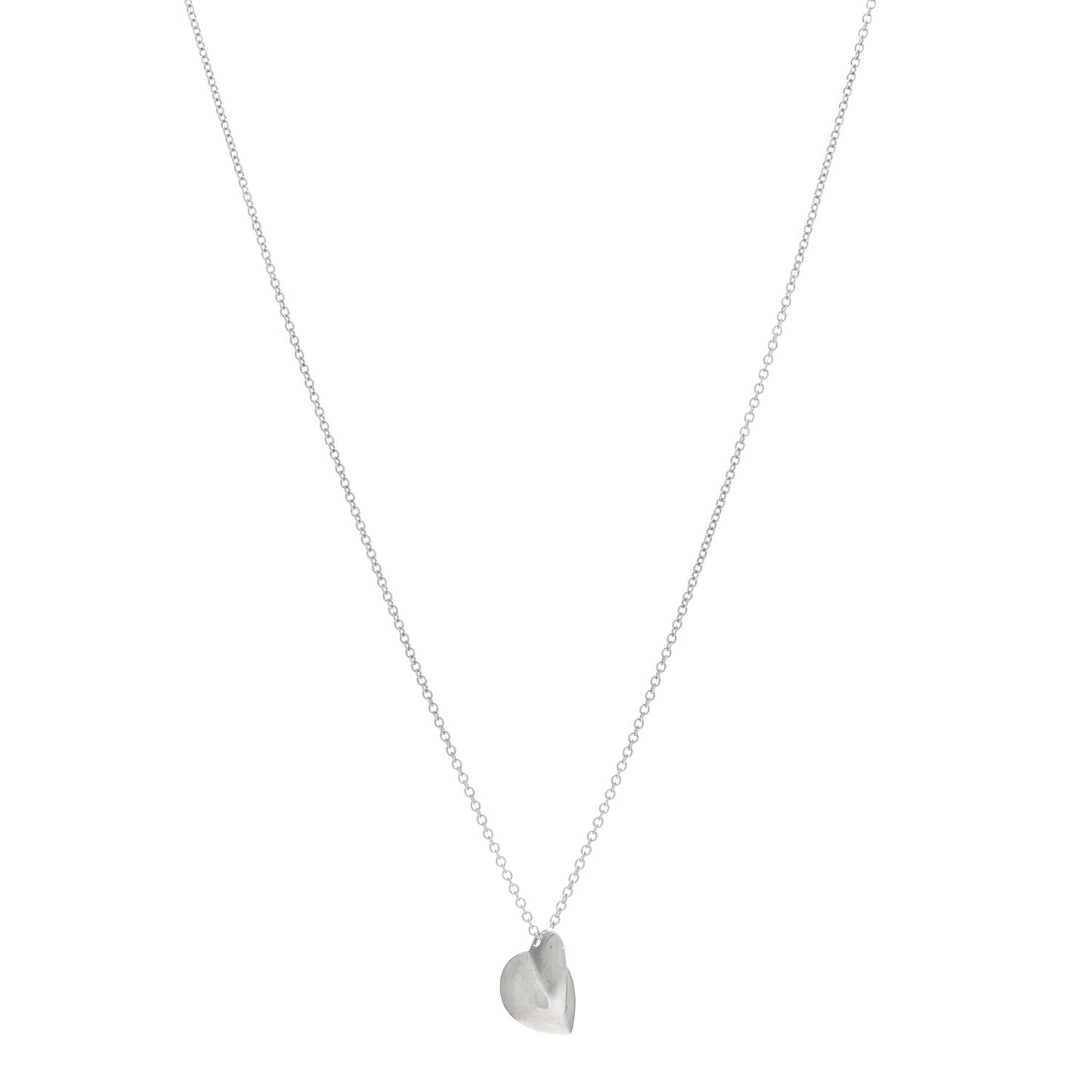 Sterling Silver Frank Gehry Heart Pendant Necklace
