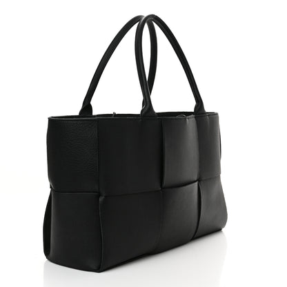 Bottega Veneta Grained Calfskin Maxi Intrecciato Arco Tote Black 4 of 12