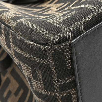 Fendi Fabric Jacquard Vitello Grace FF 1974 Mini Fendi Origami Tobacco Moro Ebano 10 of 13