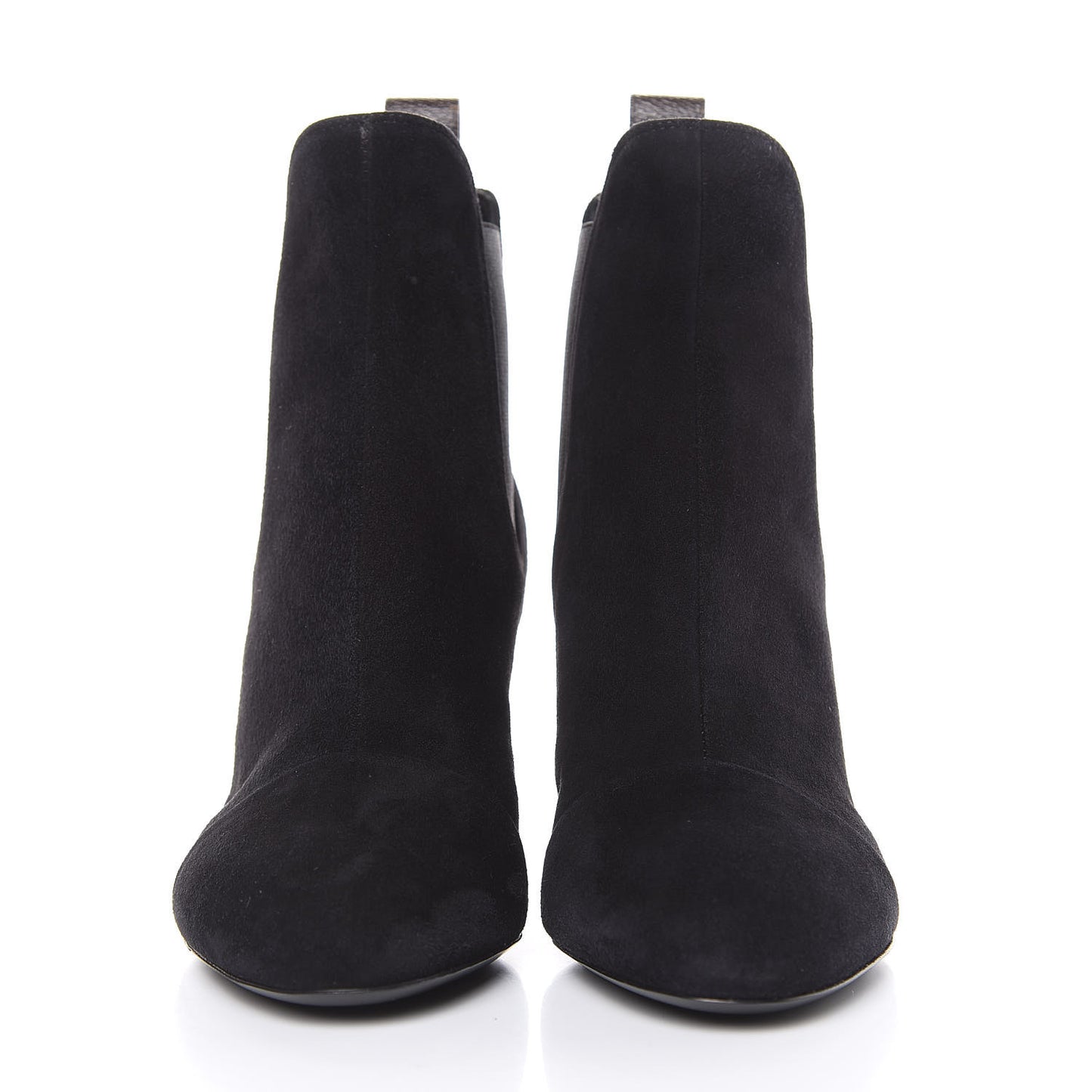 Suede Monogram Uniformes Cap Toe Chelsea 75mm Ankle Boots 36.5 Black