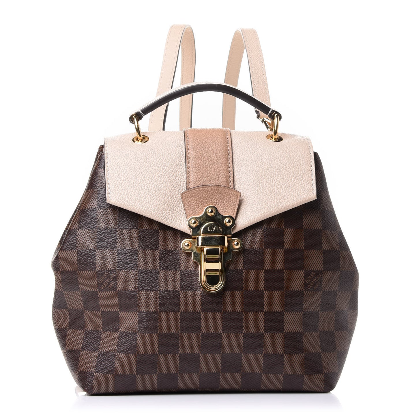 Damier Ebene Clapton Backpack Creme