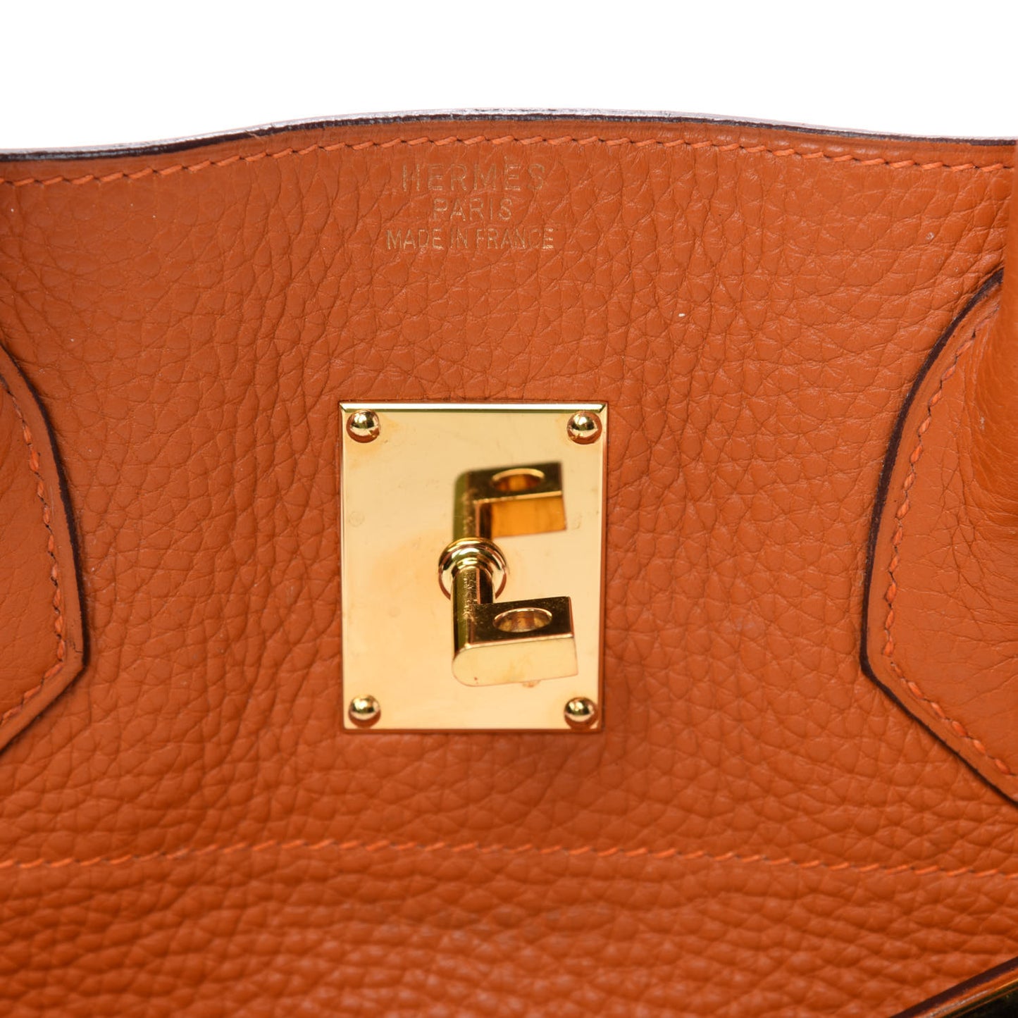 Taurillon Clemence JPG Birkin 42 Orange
