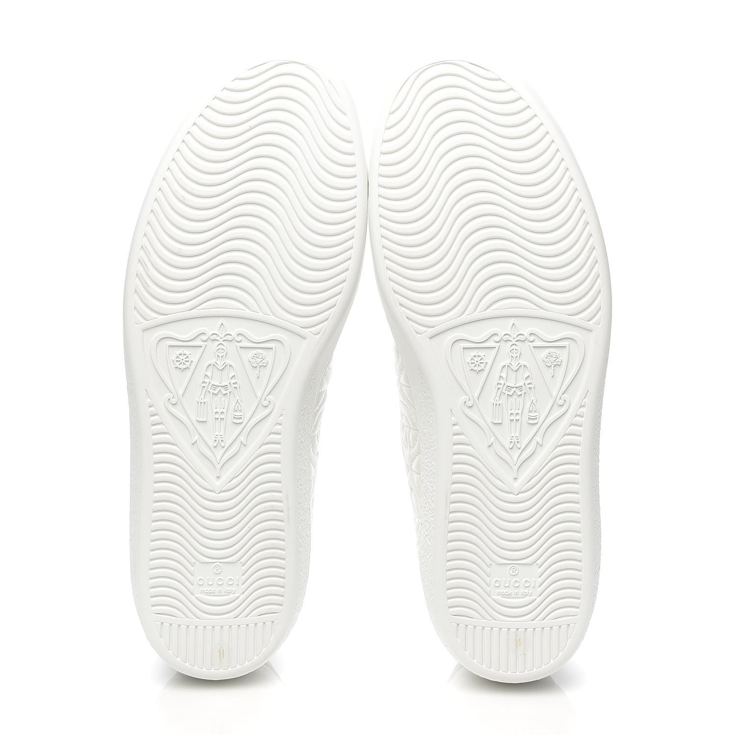Gucci Nappa G Rhombus Mens Ace Sneakers 11 Great White Green 5 of 9