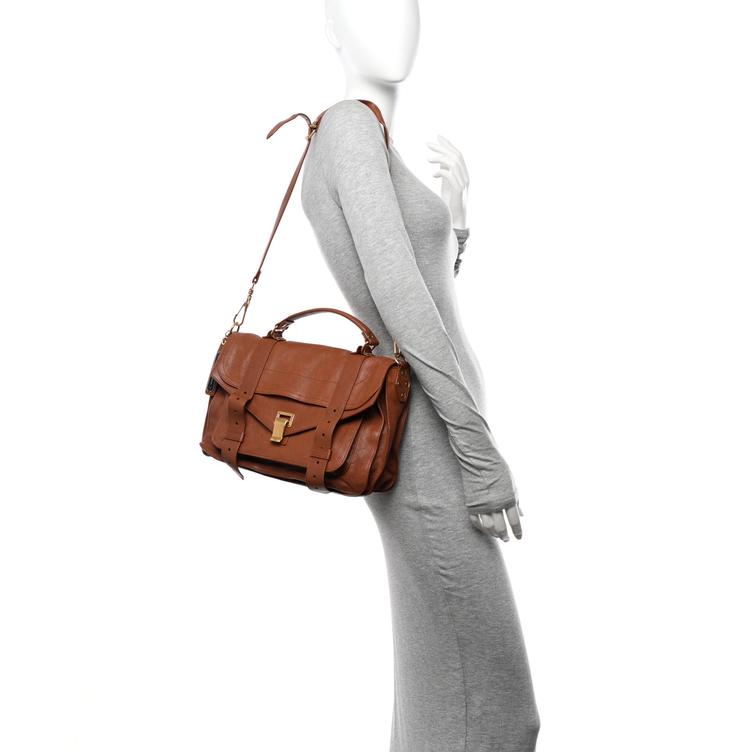 Proenza Schouler Lambskin Medium PS1 Satchel Saddle 2 of 14