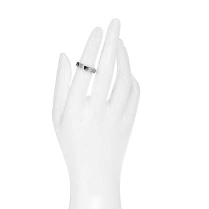 Cartier 18K White Gold 4mm Happy Birthday Band Ring 50 5.25 2 of 4
