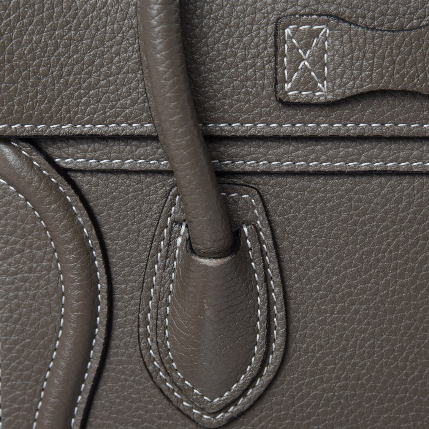 Drummed Calfskin Nano Luggage Souris