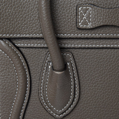Celine Drummed Calfskin Nano Luggage Souris 12 of 20