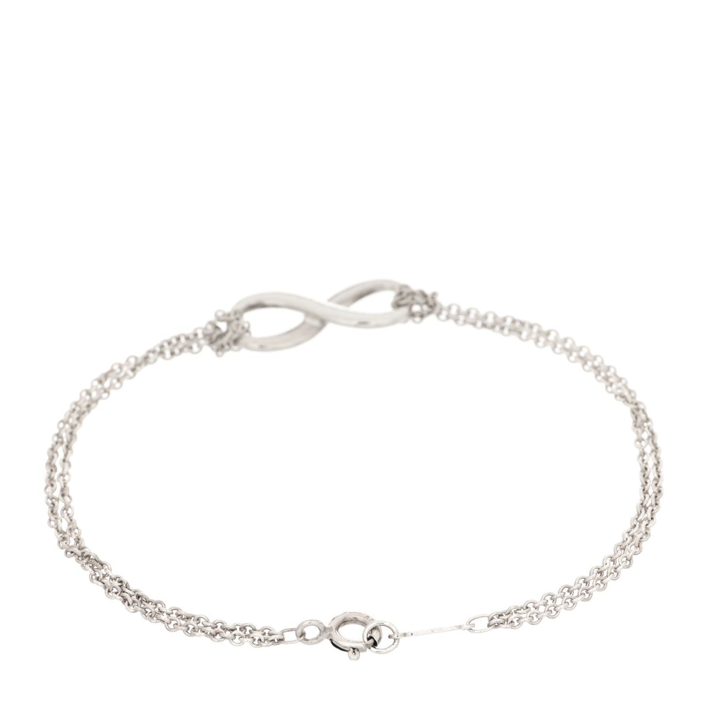 Sterling Silver Infinity Double Chain Bracelet