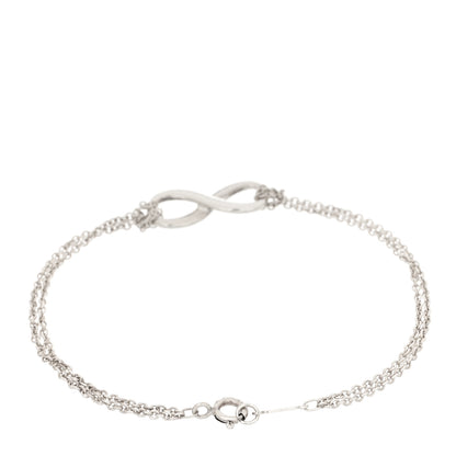 Tiffany Sterling Silver Infinity Double Chain Bracelet 2 of 3
