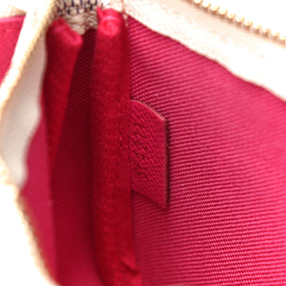 Louis Vuitton Damier Azur 2021 Christmas Animation Hollywood Mini Pochette Accessories Fuchsia 6 of 10