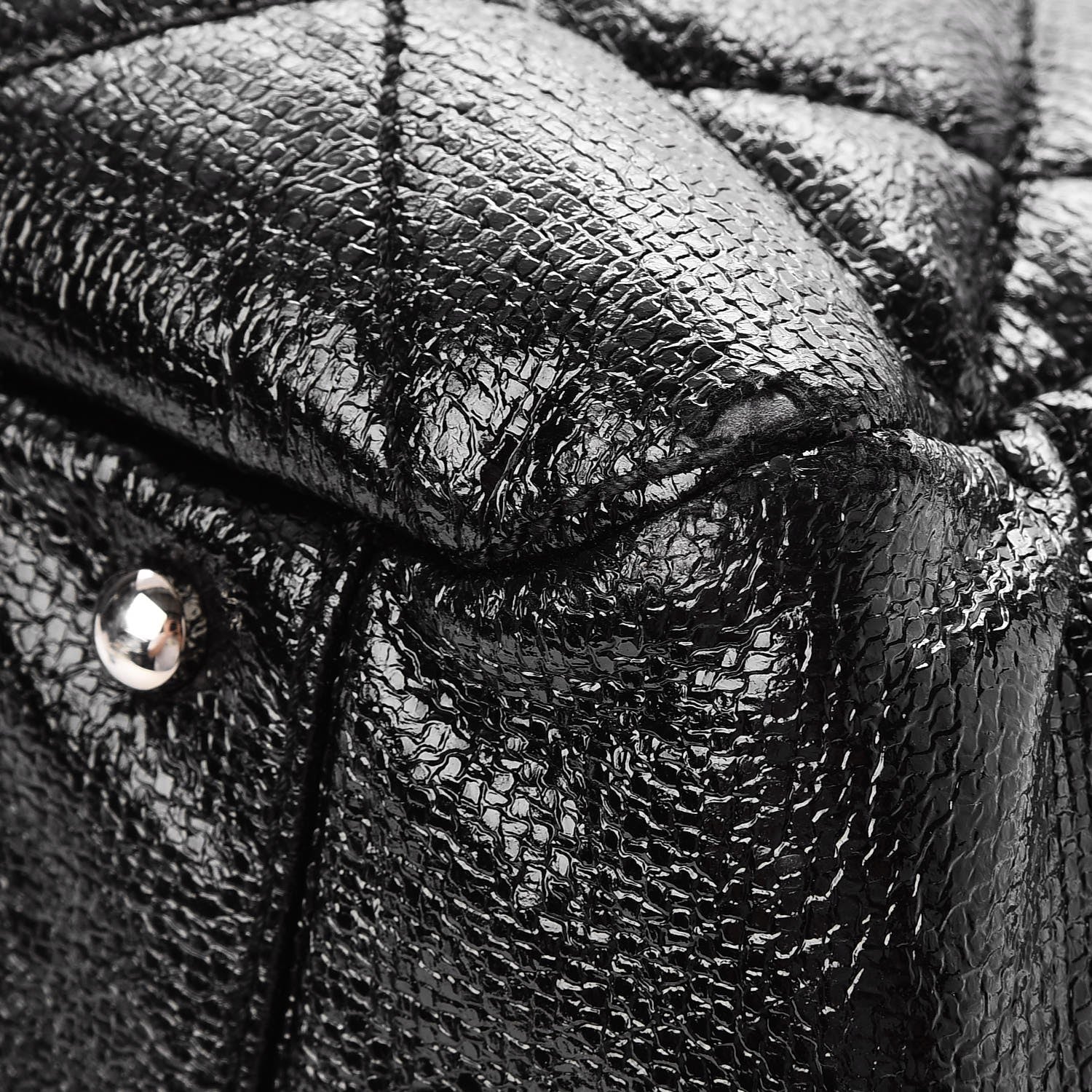 Chanel Coated Canvas Paris Biarritz Satchel Black 12 of 12