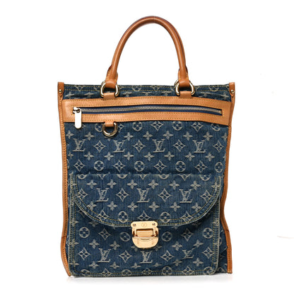 Louis Vuitton Monogram Denim Sac Plat Blue 1 of 9