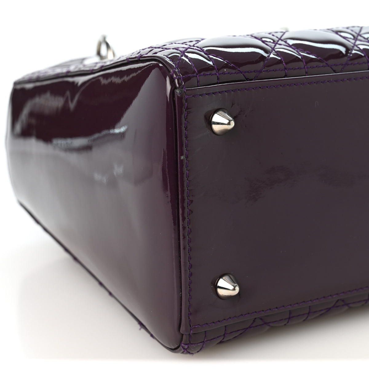 Patent Cannage Medium Lady Dior Purple