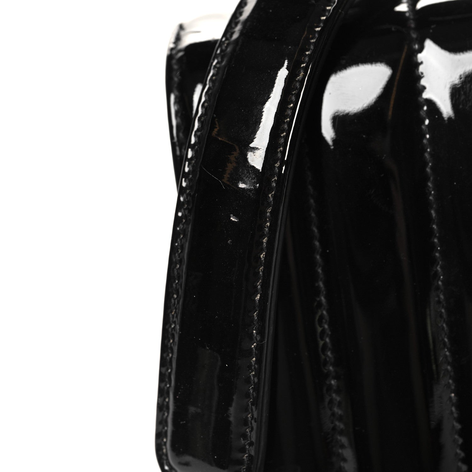 Saint Laurent Patent Matelasse Monogram Small Vicky Chain Bag Black 10 of 12