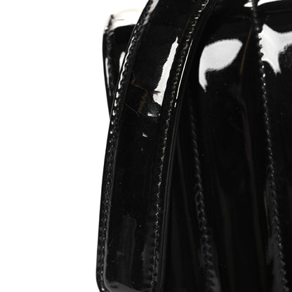 Saint Laurent Patent Matelasse Monogram Small Vicky Chain Bag Black 10 of 12