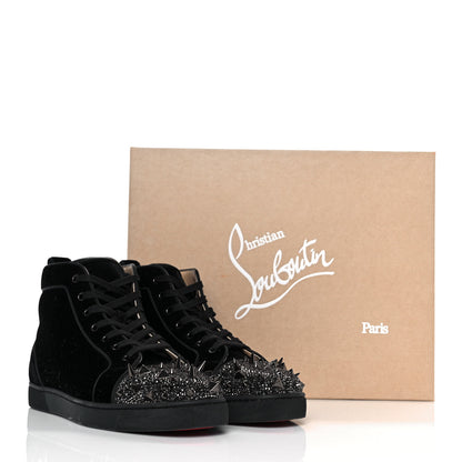 Christian Louboutin Velvet Lou Pik Pik Flat Spikes Sneakers 43 Black 7 of 7