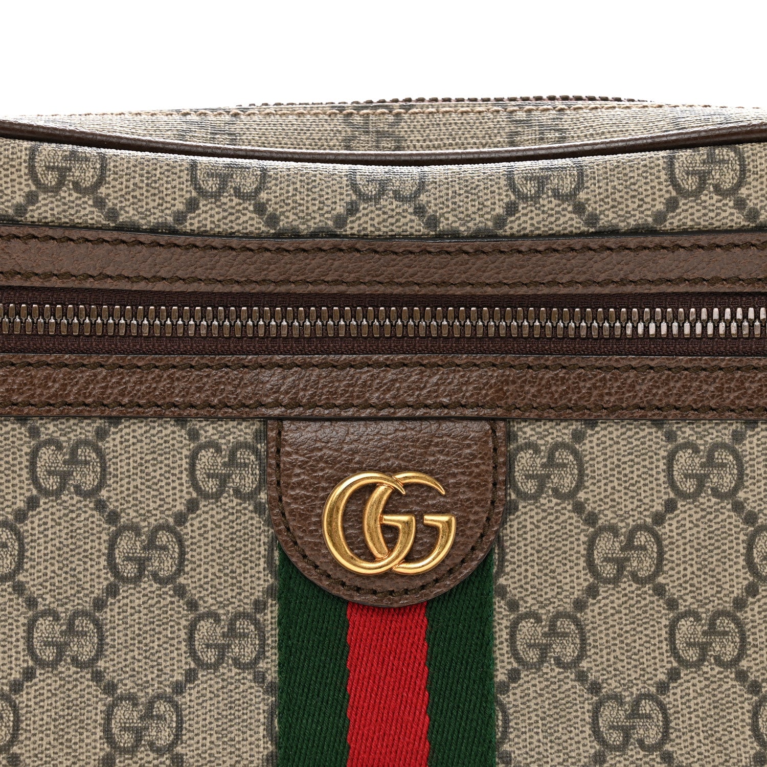 Gucci Soft GG Supreme Monogram Medium Ophidia Belt Bag Dark Brown 5 of 8