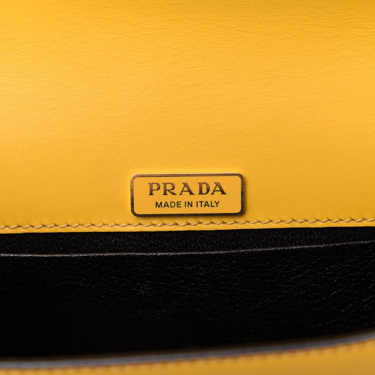 Prada City Calf Saffiano Cahier Bag Soleil Black 8 of 8