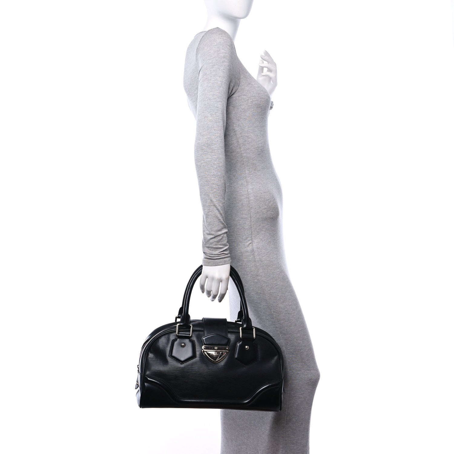 Louis Vuitton Epi Bowling Montaigne GM Black 2 of 12