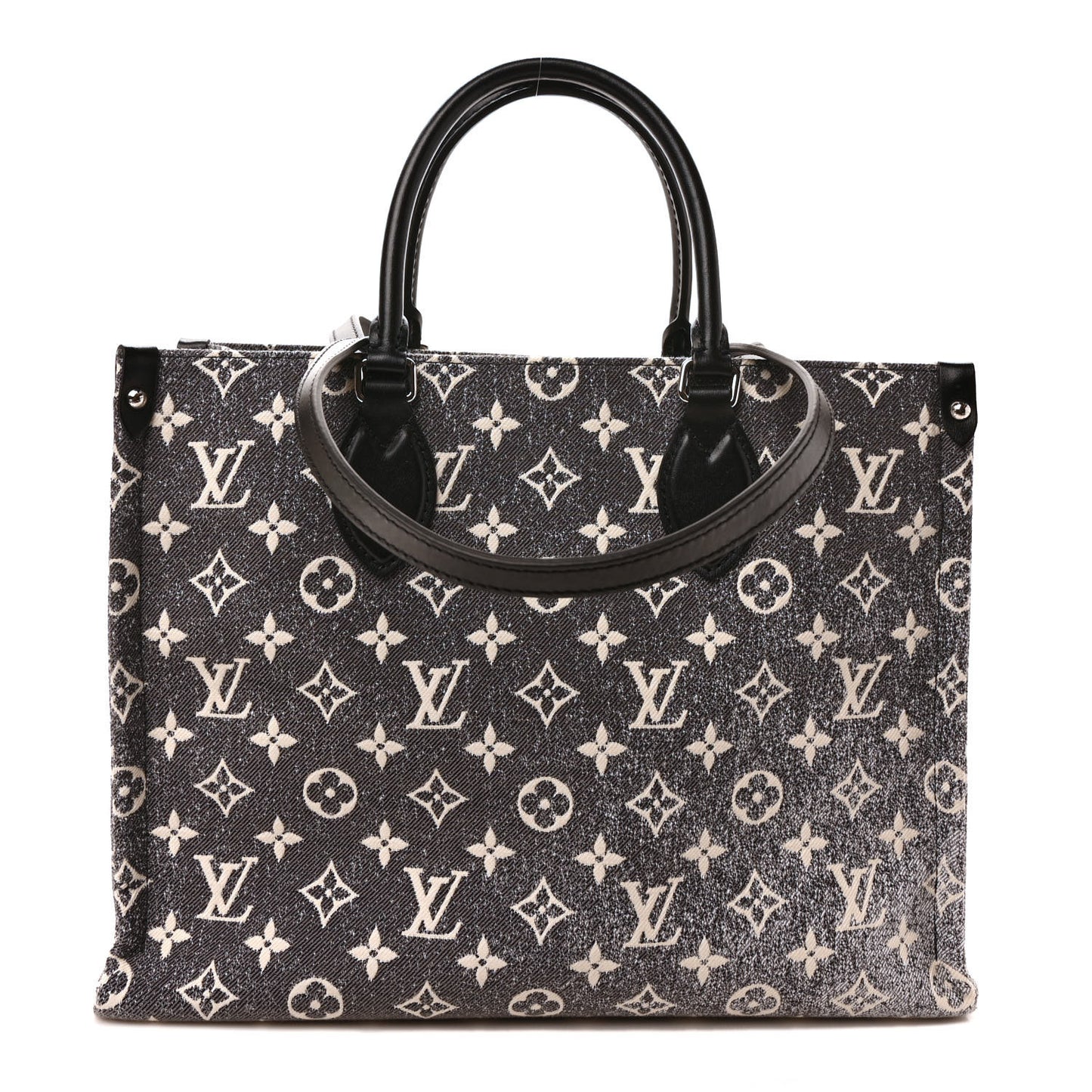 Monogram Jacquard Denim Onthego MM Gray