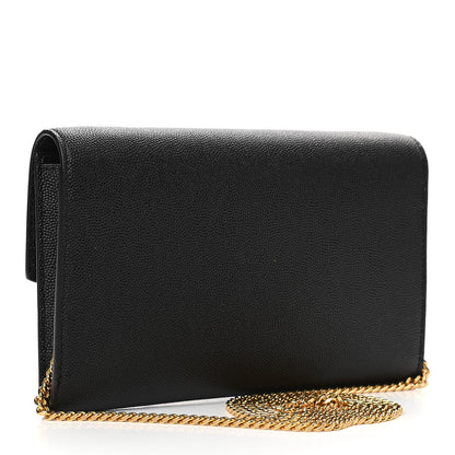 Saint Laurent Grain De Poudre Uptown Chain Wallet Black 4 of 13