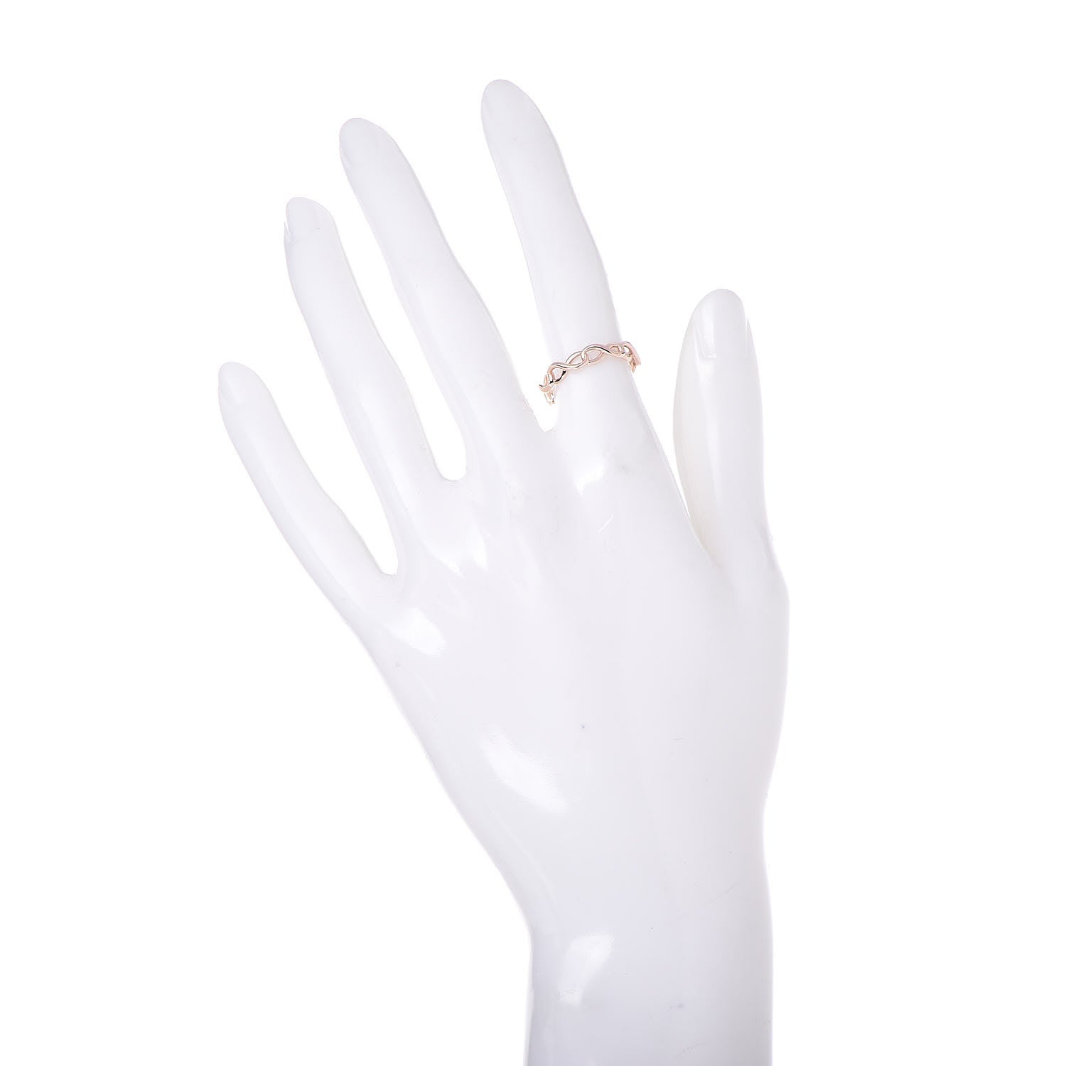 Tiffany 18K Rose Gold Narrow Infinity Band Ring 49 4.75 2 of 4