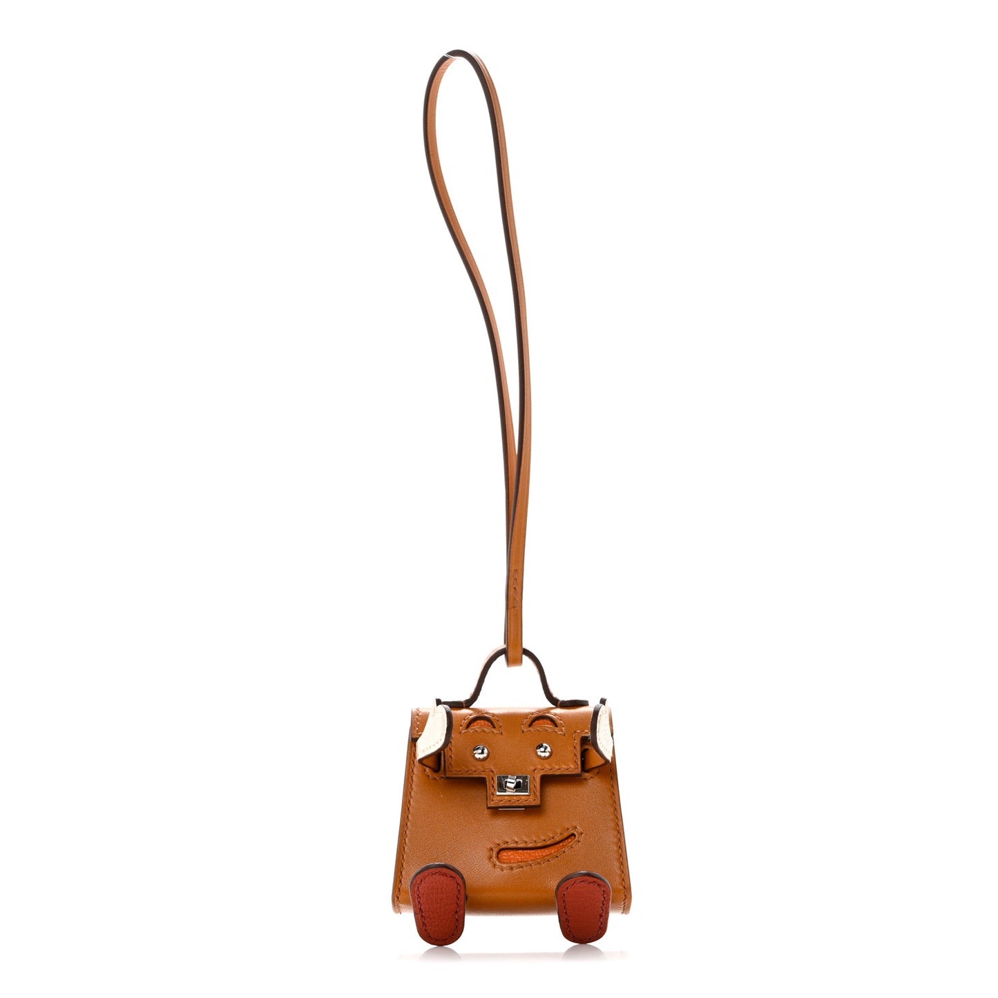 Tadelakt Chevre Mysore Kelly Quelle Idole Bag Charm Gold