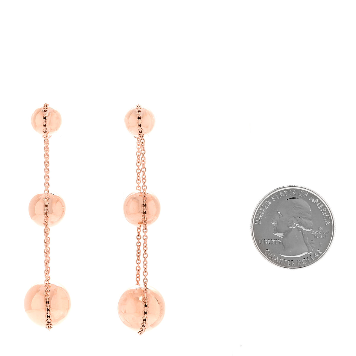 18K Rose Gold Hardwear Triple Drop Earrings