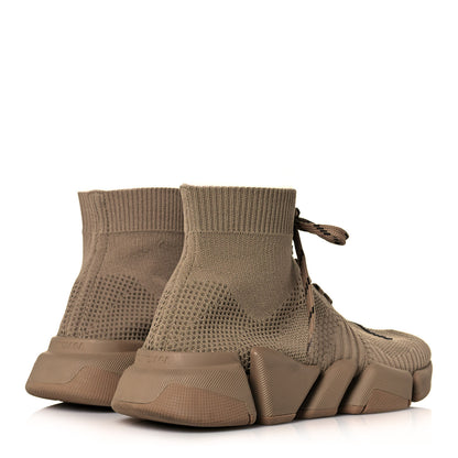 Balenciaga Technical 3D Recycled Knit Womens Speed 2.0 Lace Up Sneakers 38 Monocolor Beige 4 of 8