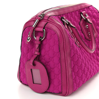 Gucci Guccissima Neoprene Techno Tag Medium Boston Magenta 10 of 10